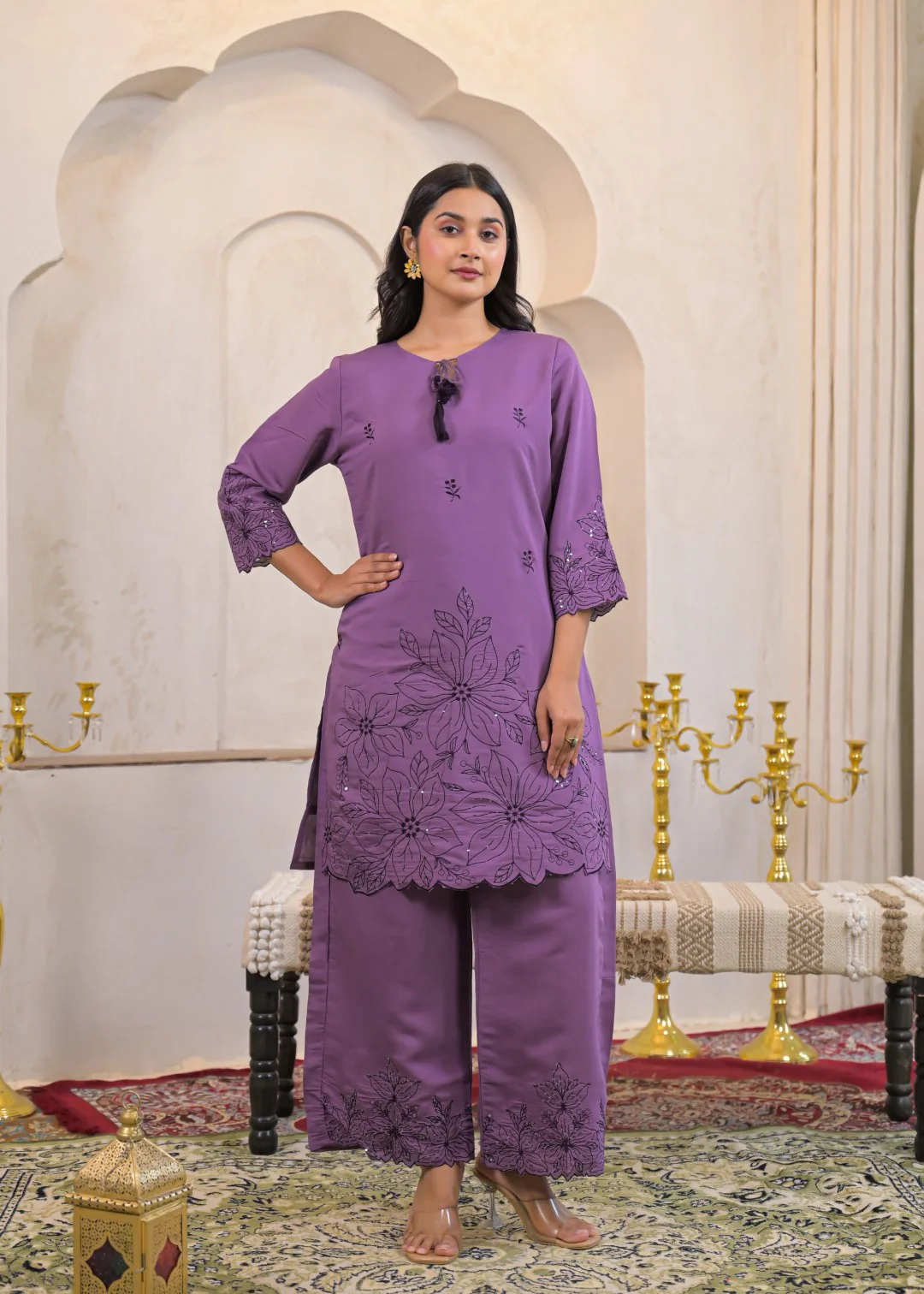 Ivy Plum Embroidered Co-ord Set - Image 4