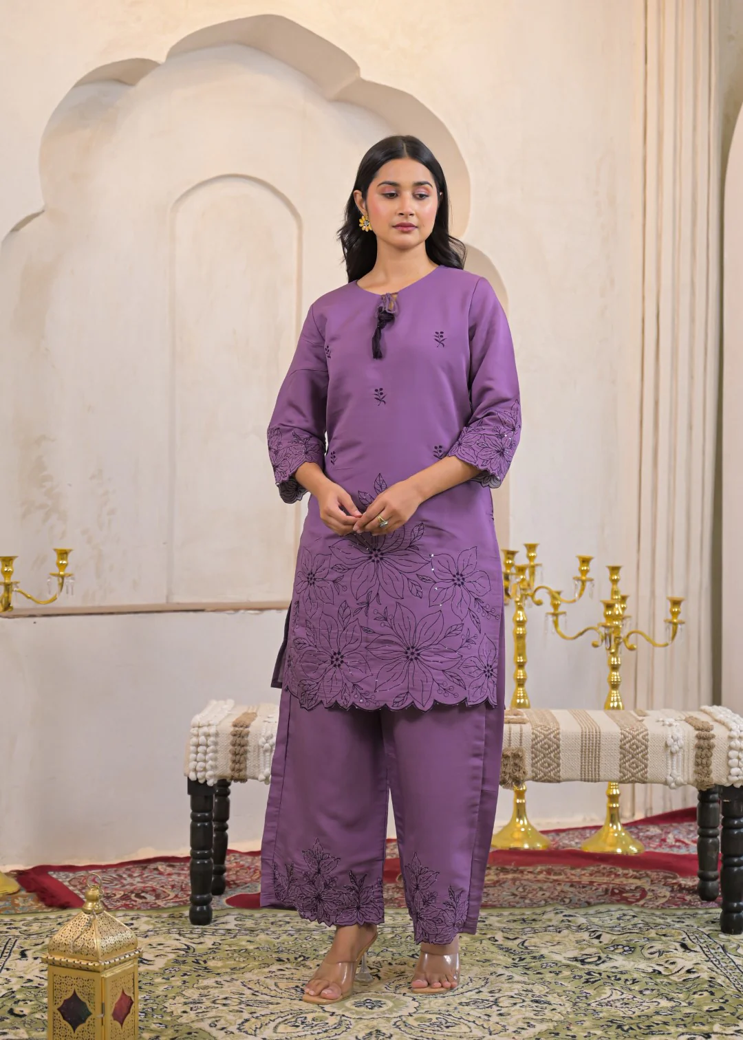 Ivy Plum Embroidered Co-ord Set - Image 7