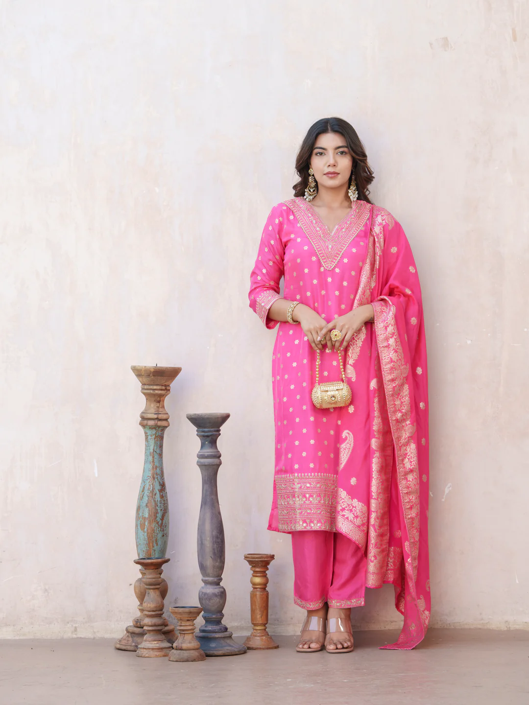 Palash Rose Full Work Suit Set - Image 10