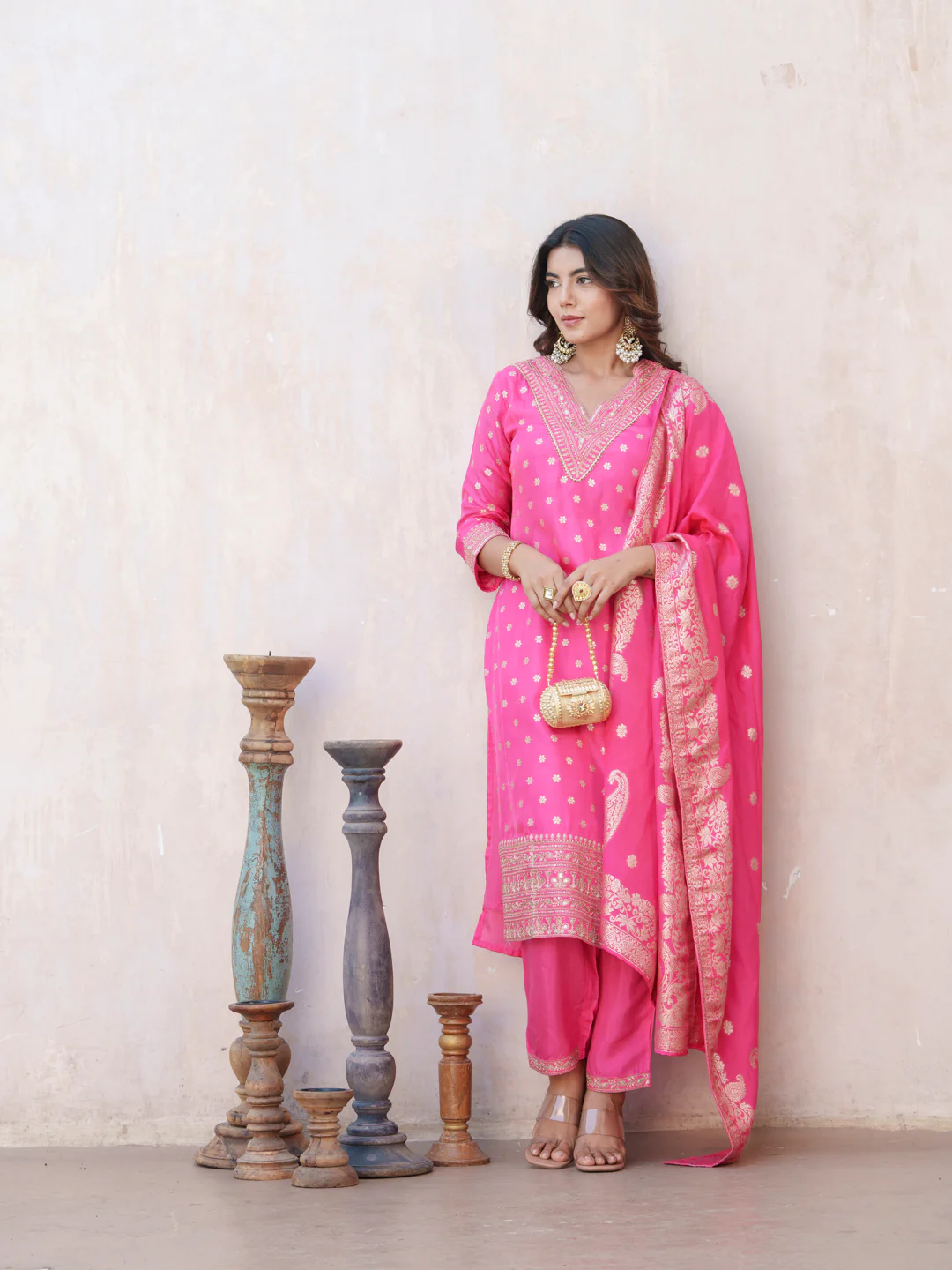 Palash Rose Full Work Suit Set - Image 11