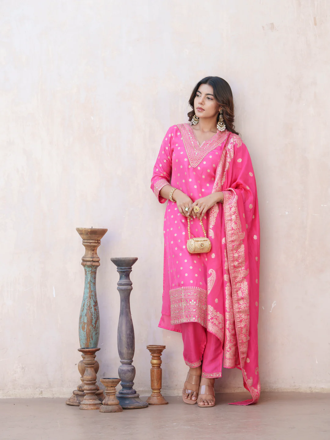 Palash Rose Full Work Suit Set - Image 12