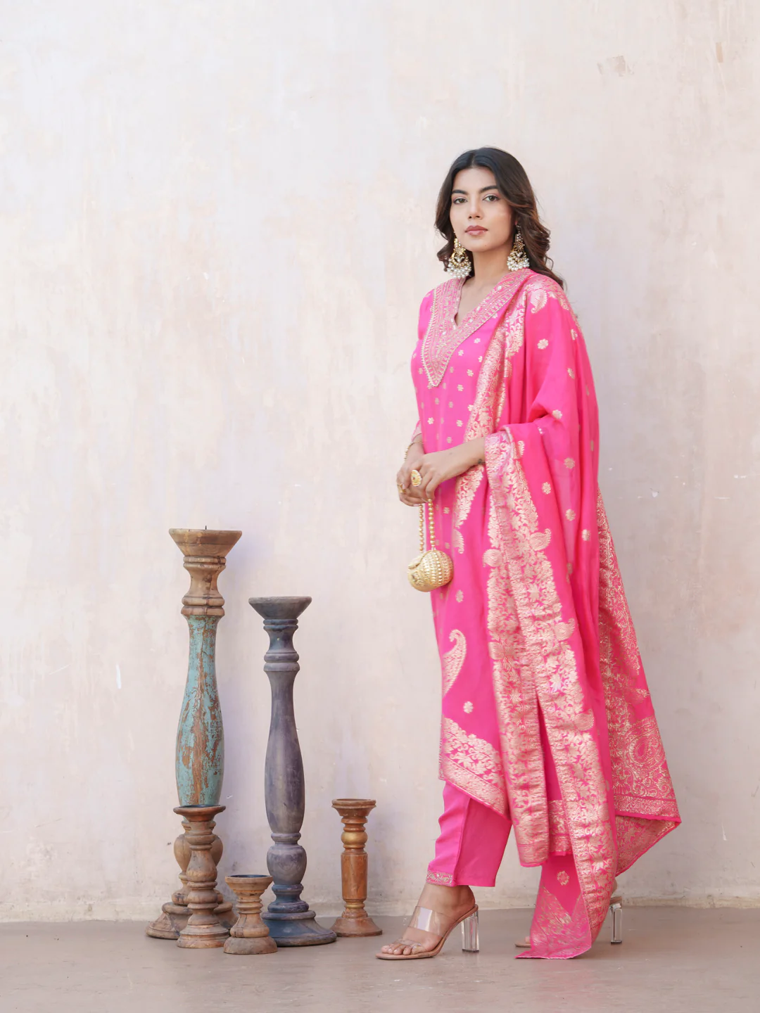Palash Rose Full Work Suit Set - Image 13