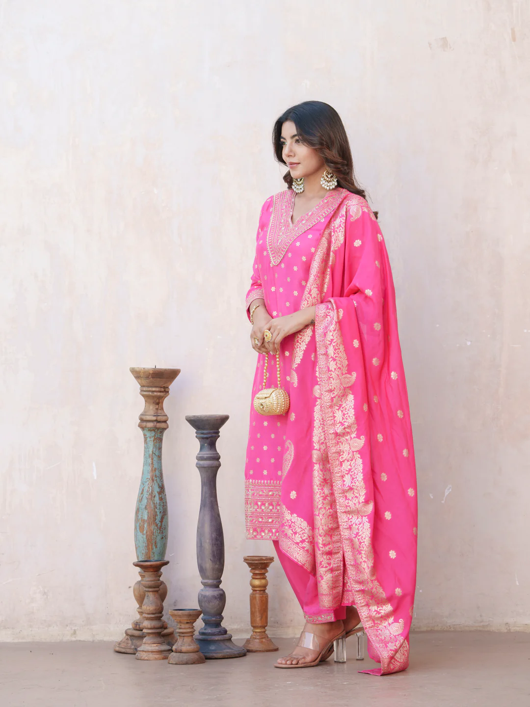 Palash Rose Full Work Suit Set - Image 14
