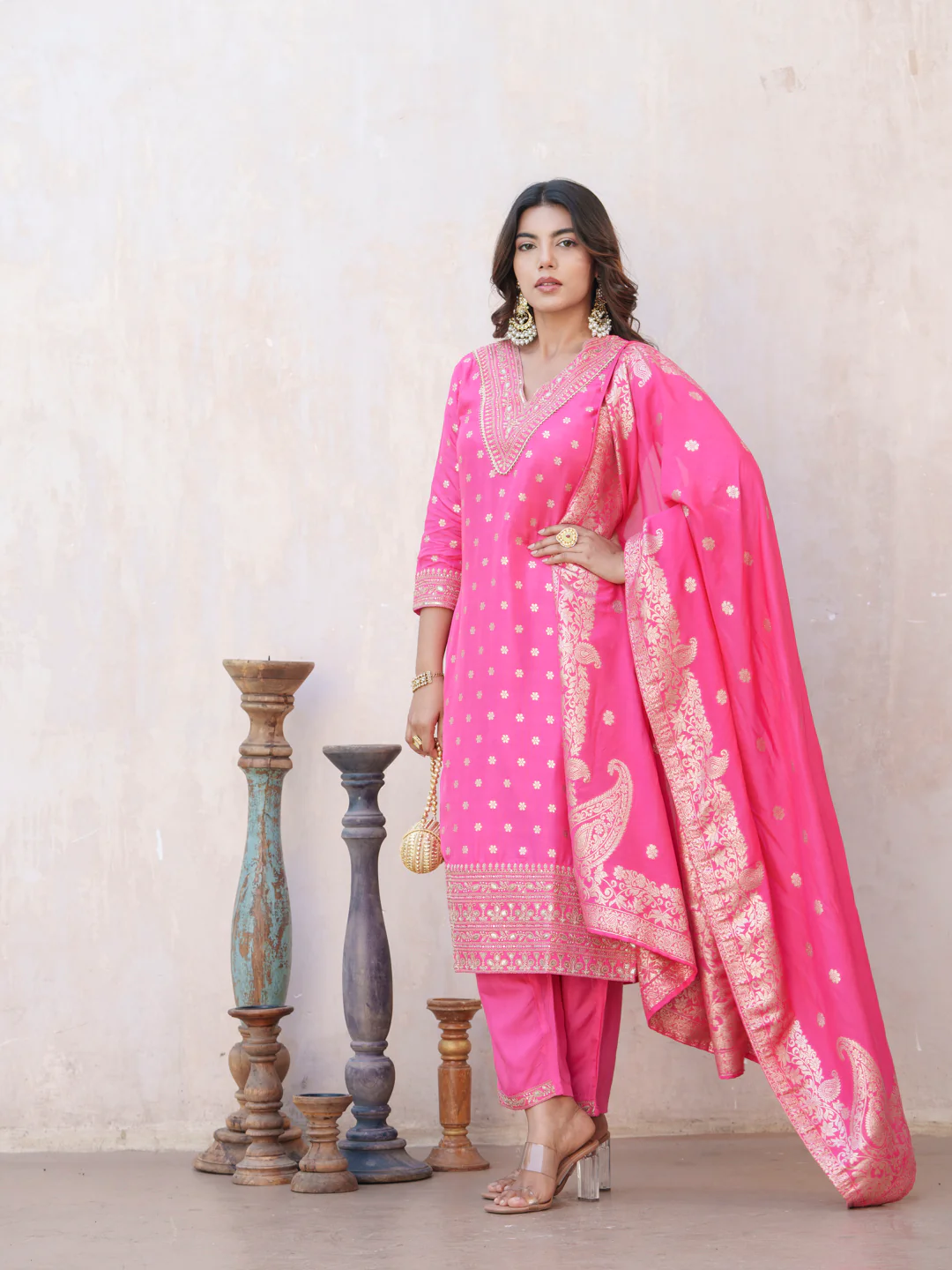 Palash Rose Full Work Suit Set - Image 15