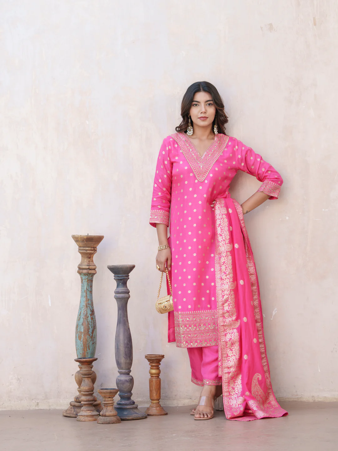 Palash Rose Full Work Suit Set - Image 18