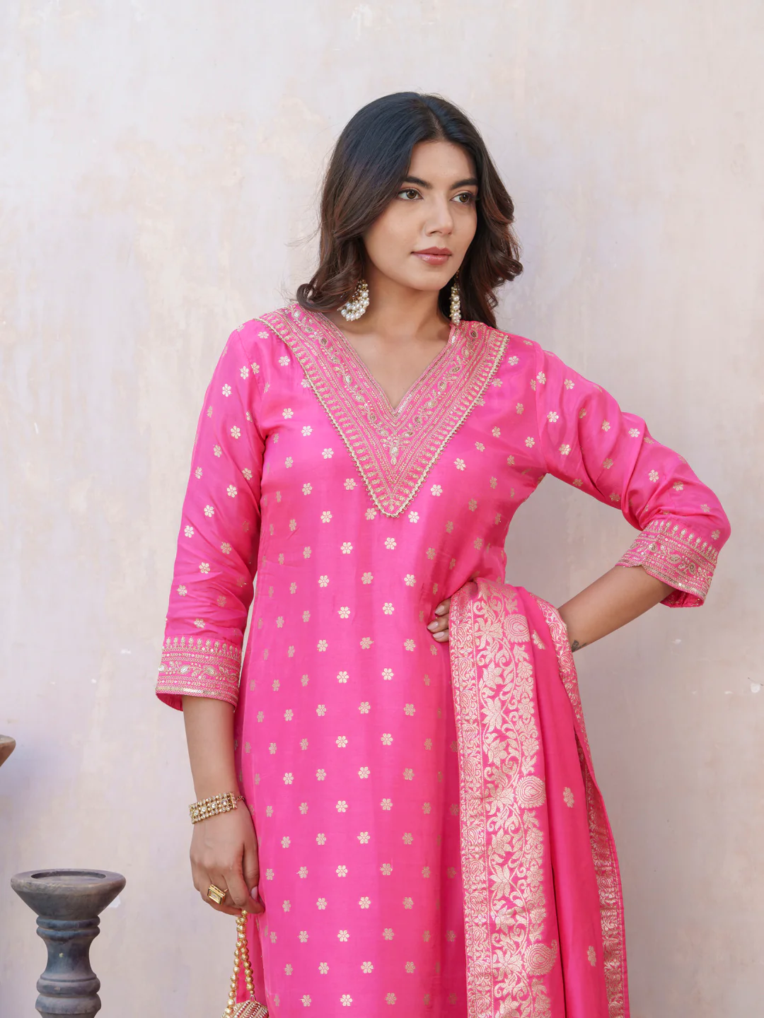 Palash Rose Full Work Suit Set - Image 19