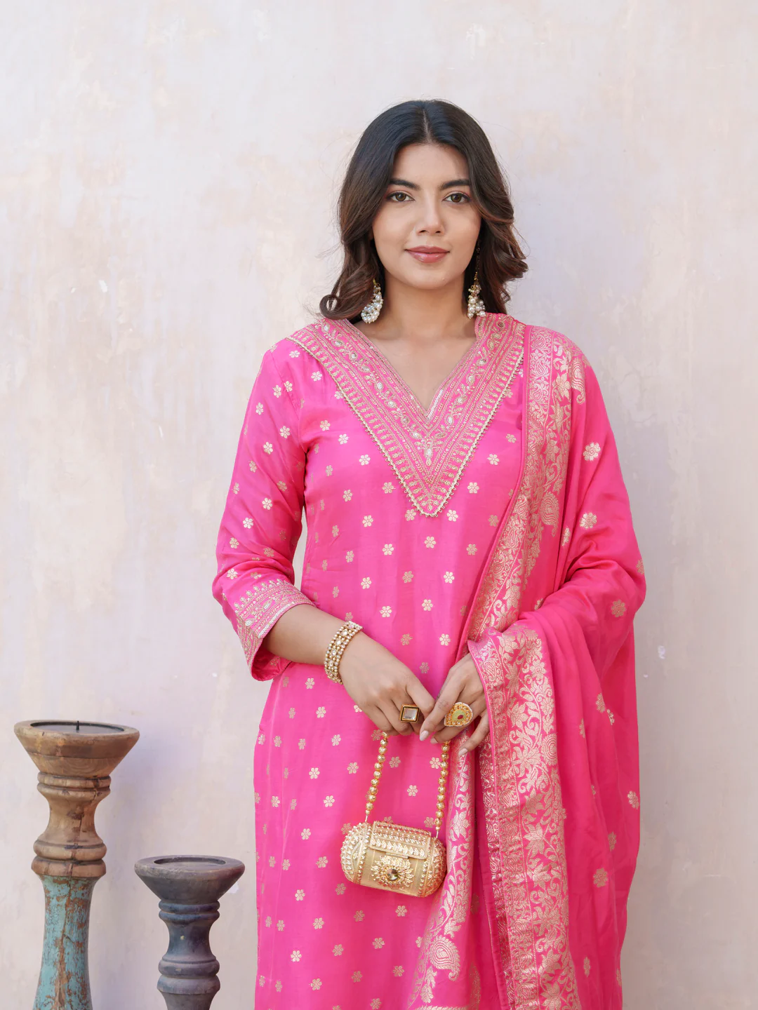Palash Rose Full Work Suit Set - Image 2