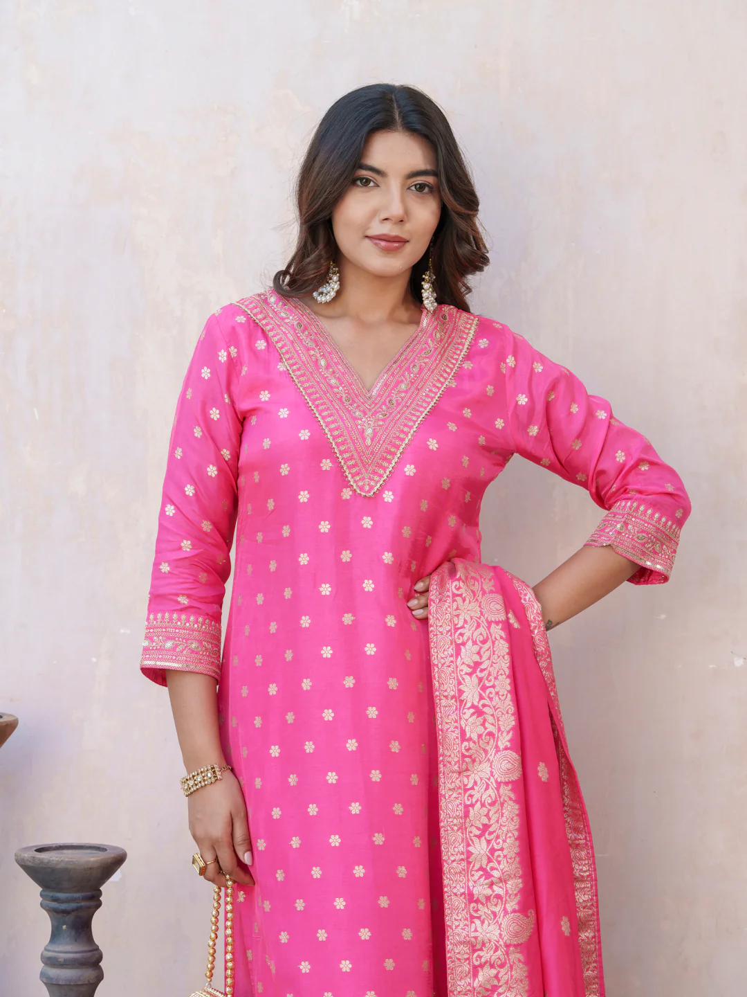 Palash Rose Full Work Suit Set - Image 20