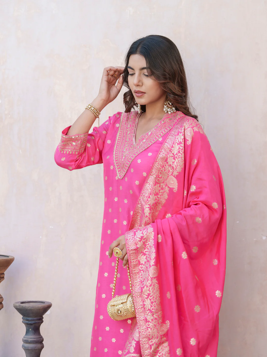 Palash Rose Full Work Suit Set - Image 24