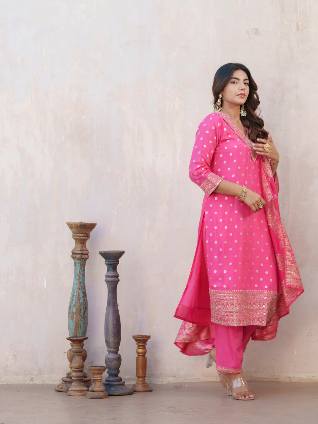 Palash Rose Full Work Suit Set - Image 29