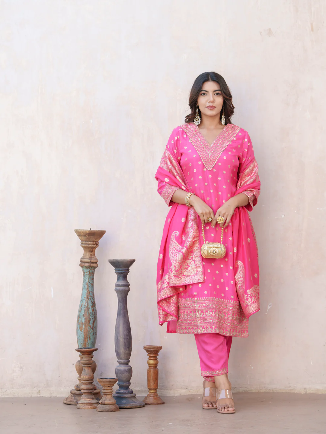 Palash Rose Full Work Suit Set - Image 30