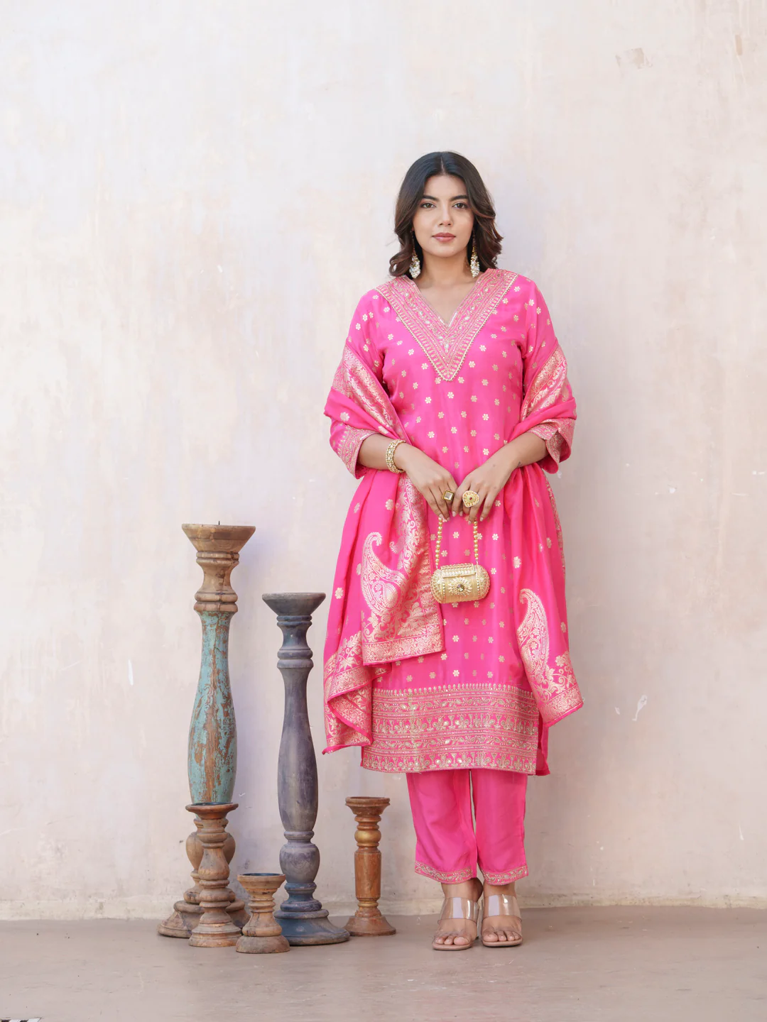 Palash Rose Full Work Suit Set - Image 31
