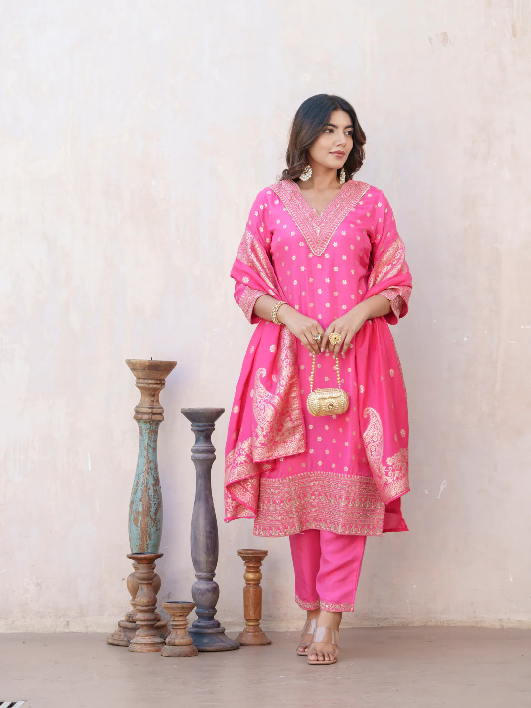 Palash Rose Full Work Suit Set - Image 32