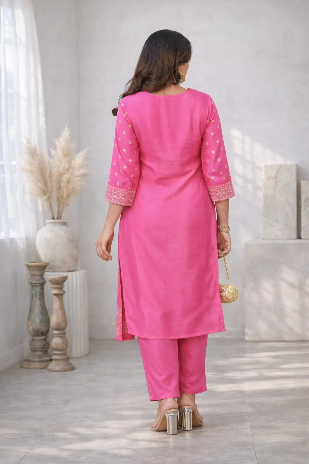Palash Rose Full Work Suit Set - Image 39