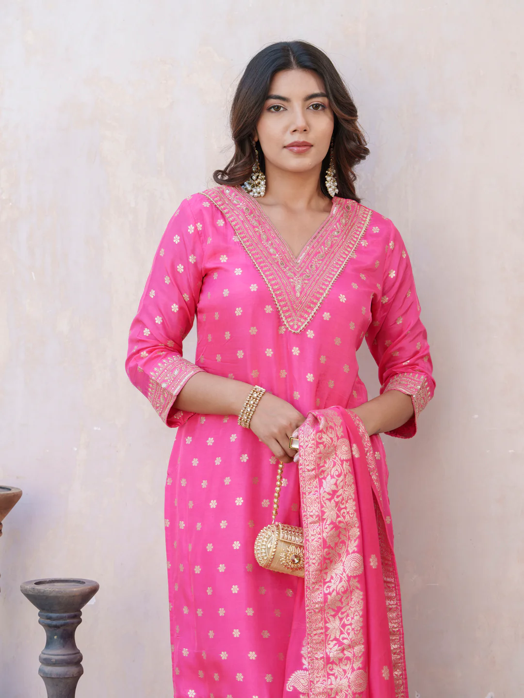 Palash Rose Full Work Suit Set - Image 4