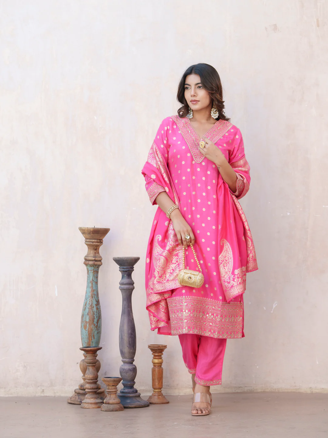Palash Rose Full Work Suit Set - Image 5