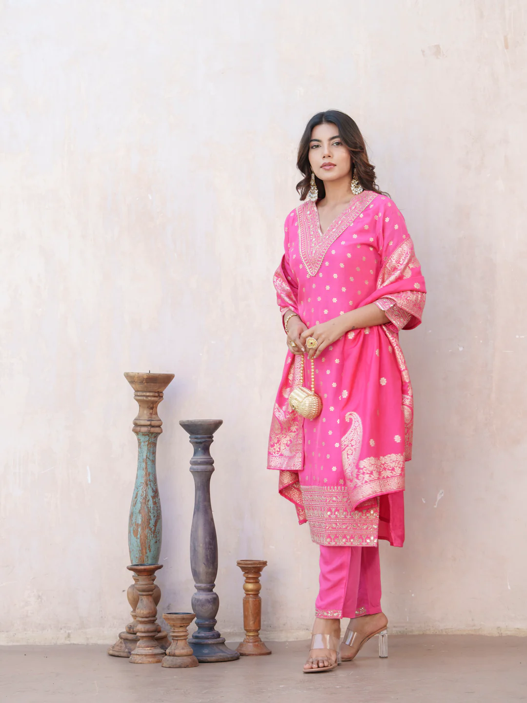 Palash Rose Full Work Suit Set - Image 6