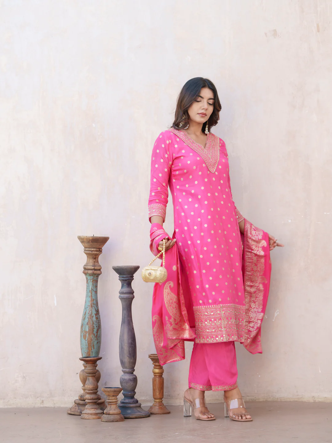 Palash Rose Full Work Suit Set - Image 8