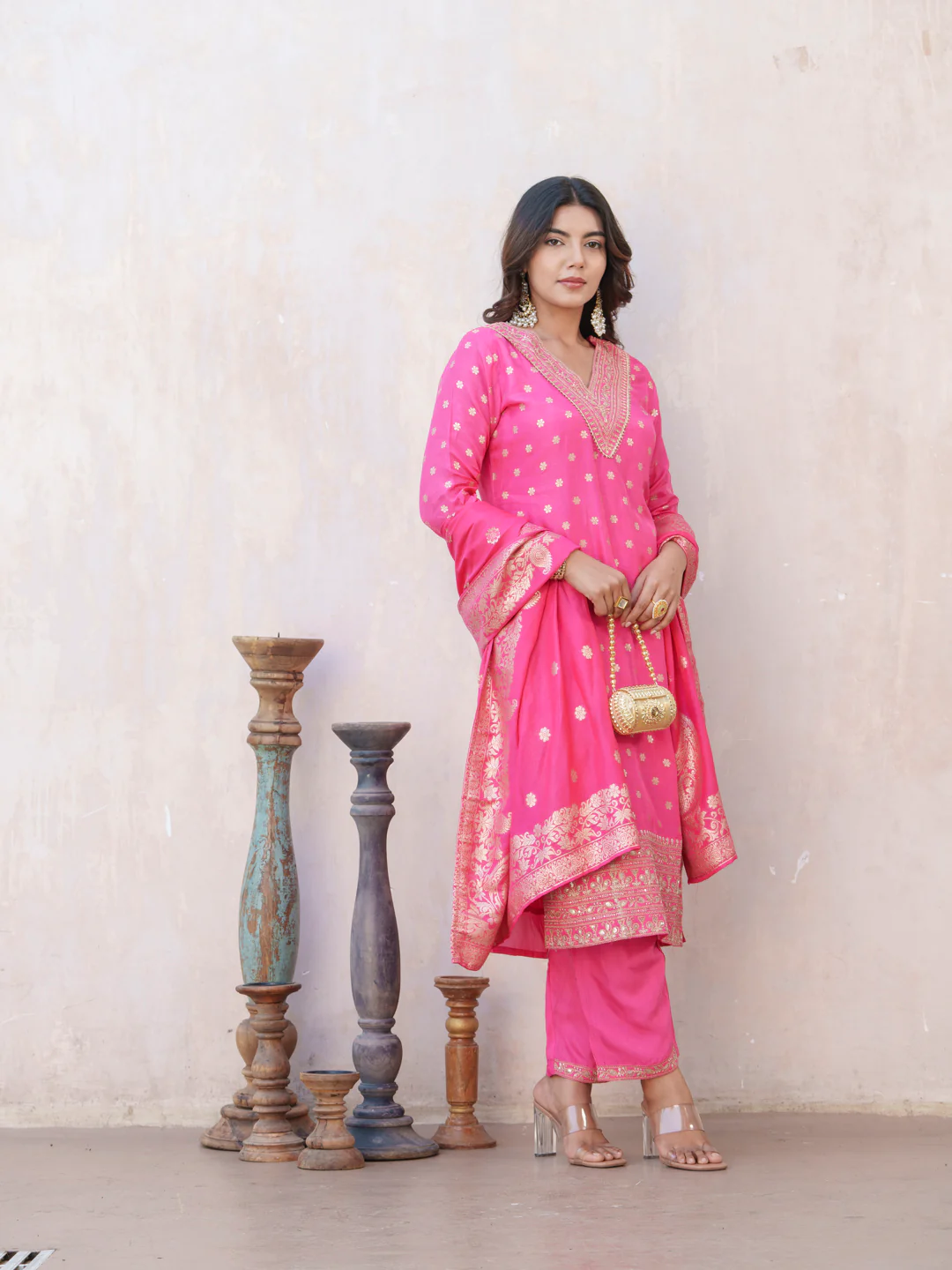 Palash Rose Full Work Suit Set - Image 9