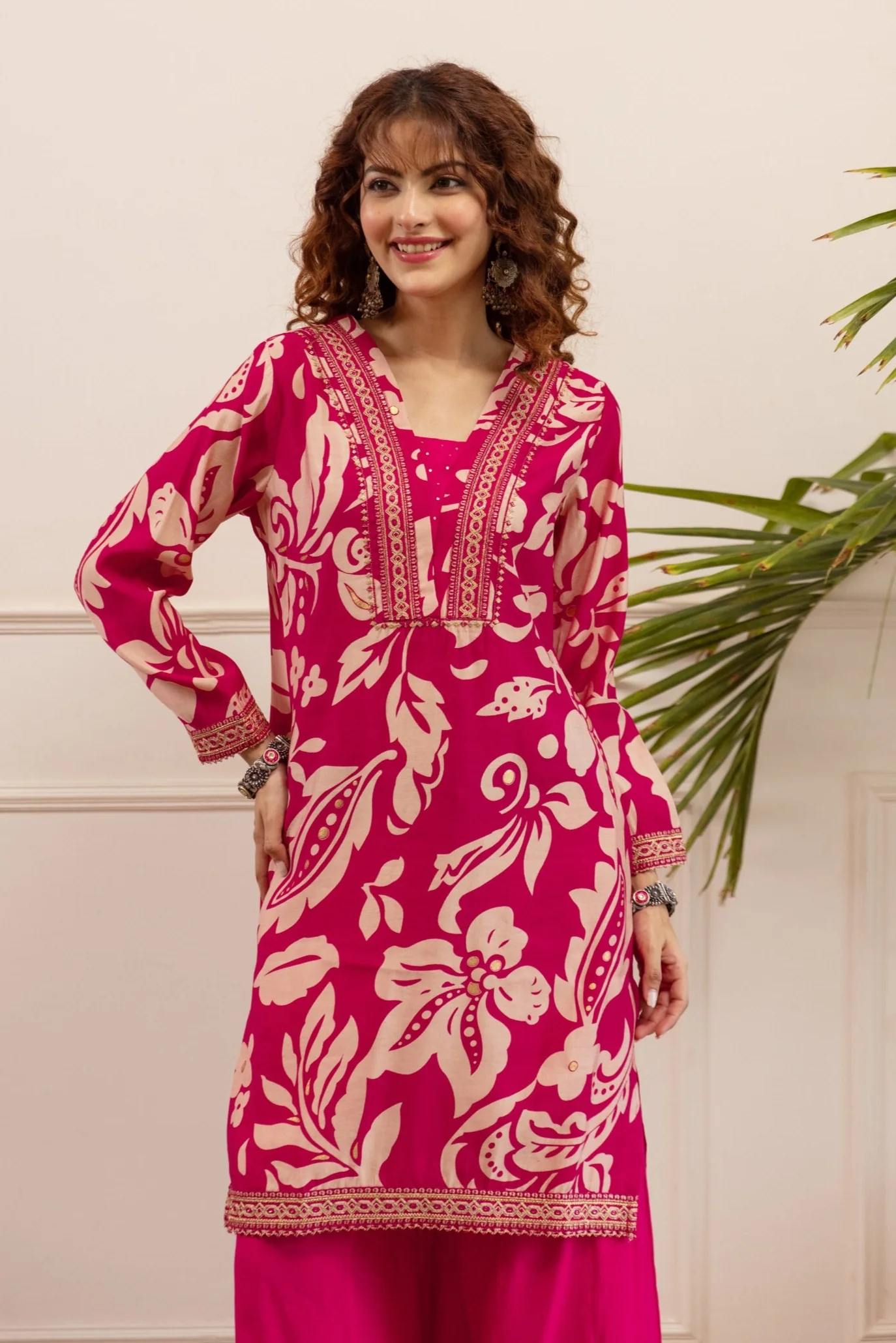 Kabool peony printed Co-ord set - Image 2