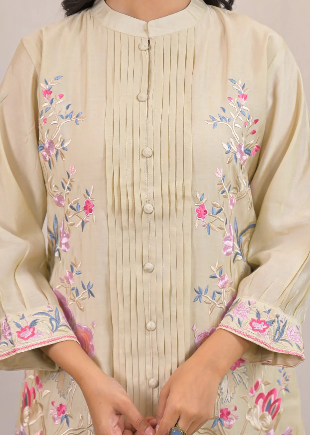 Pankhuri Cream Embroidered Co-ord Set - Image 5