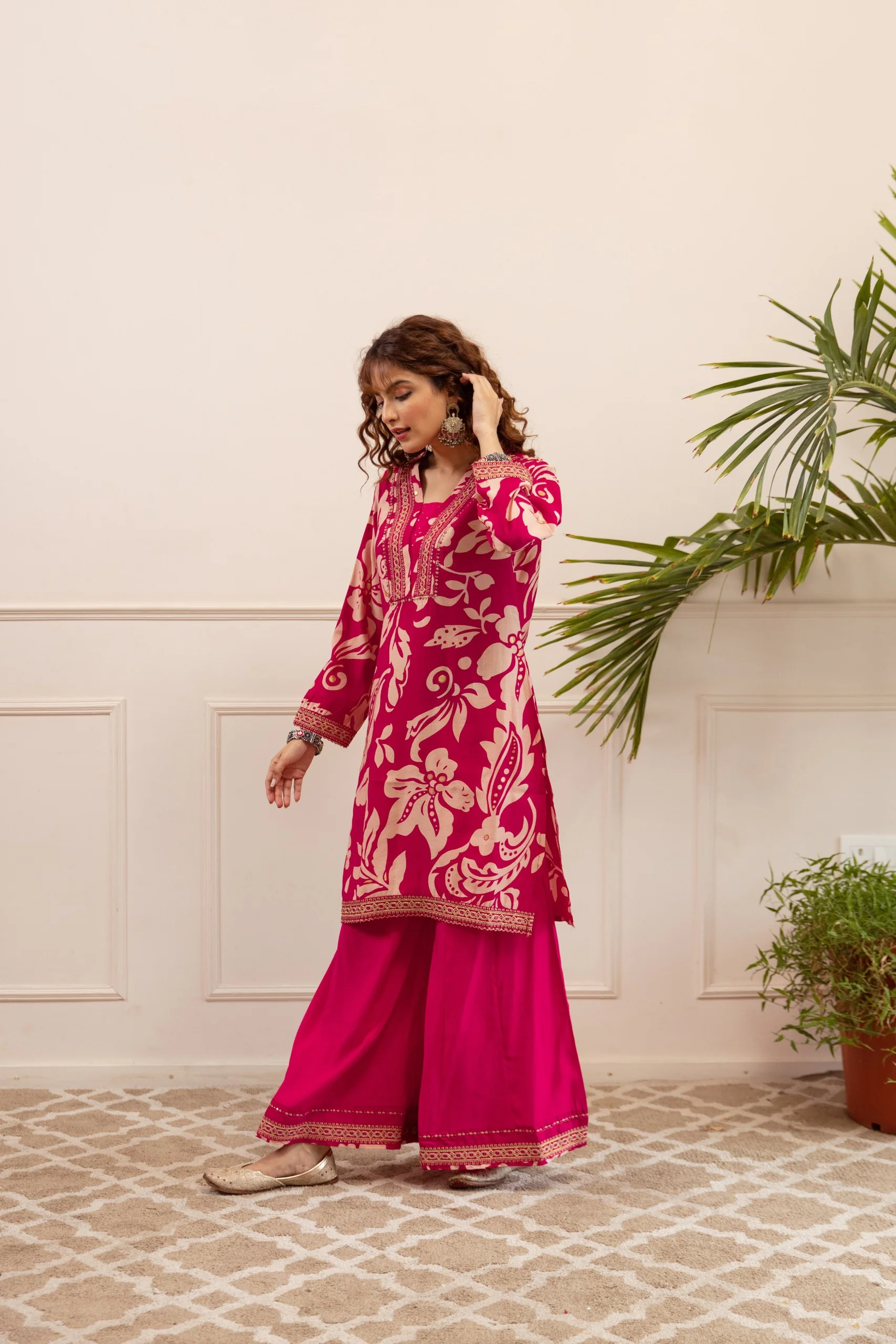 Kabool peony printed Co-ord set - Image 5