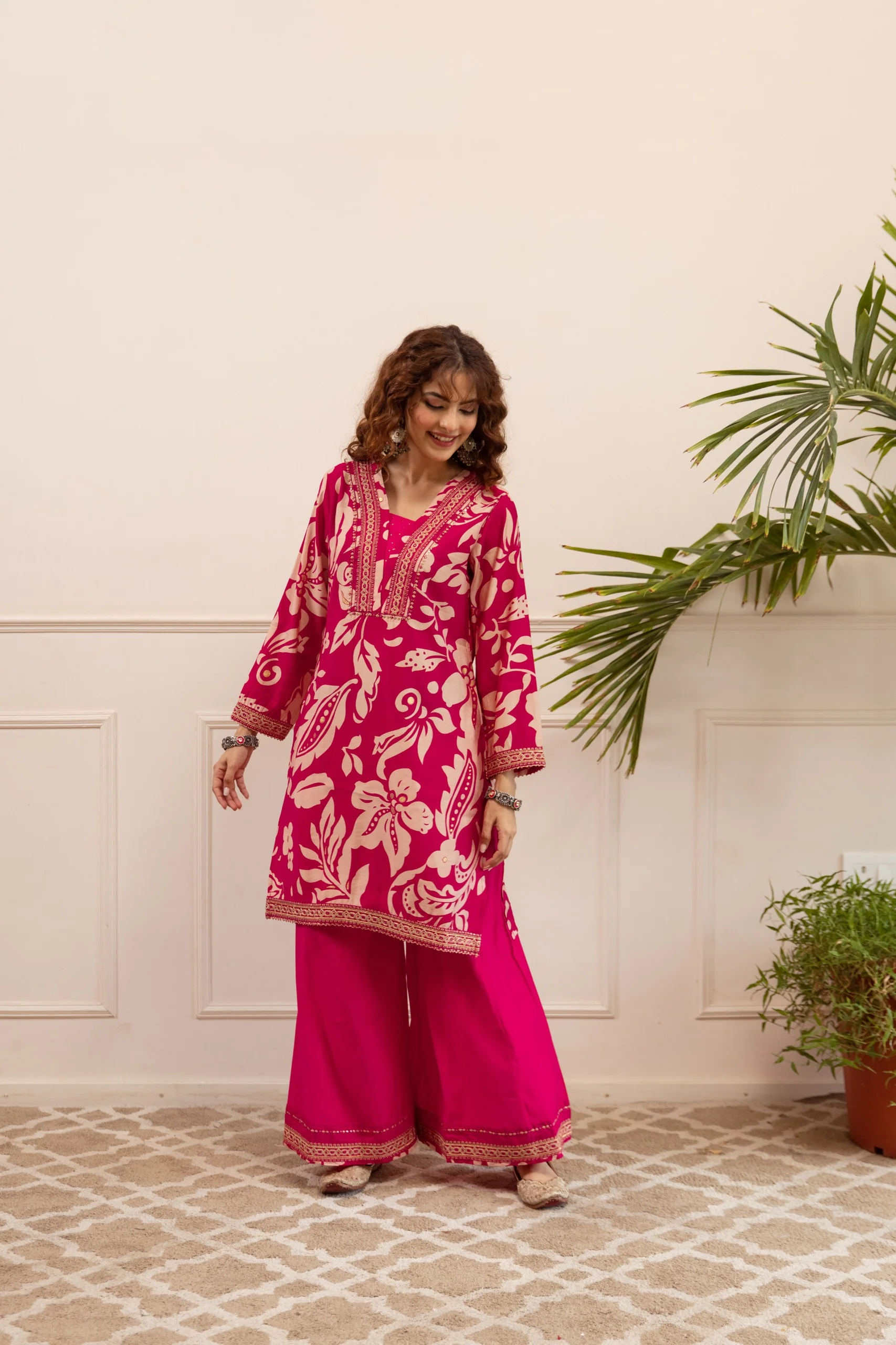 Kabool peony printed Co-ord set - Image 6