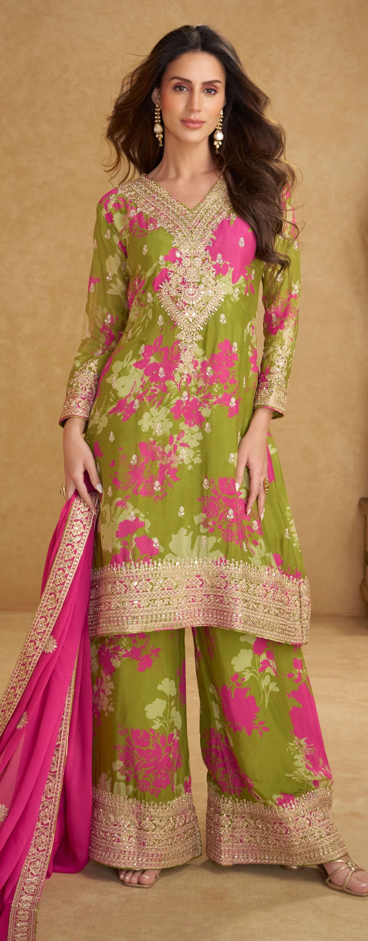 Darpan rose full work suit set - Image 3