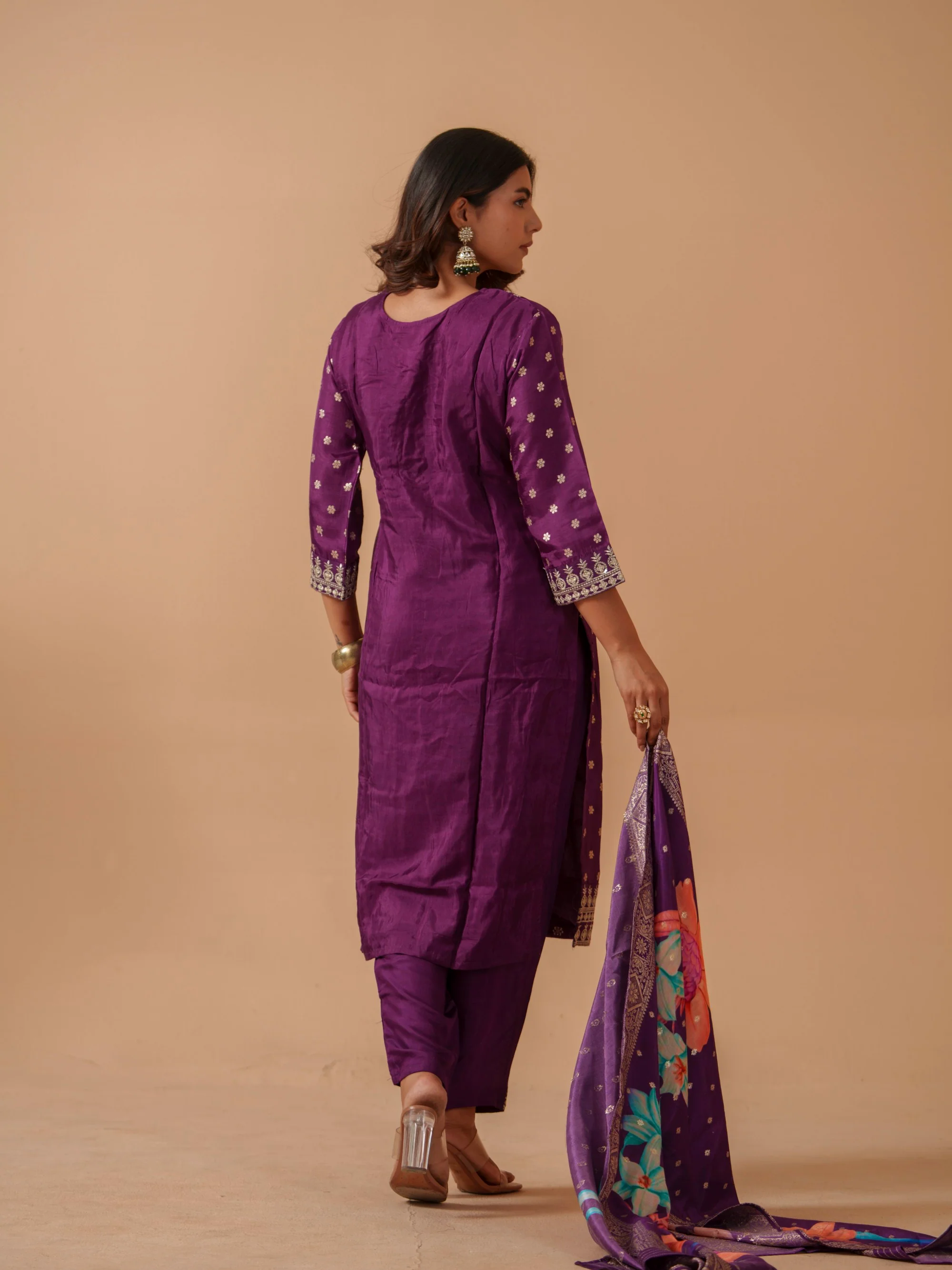 Palash Orchid Full Work Suit Set - Image 12