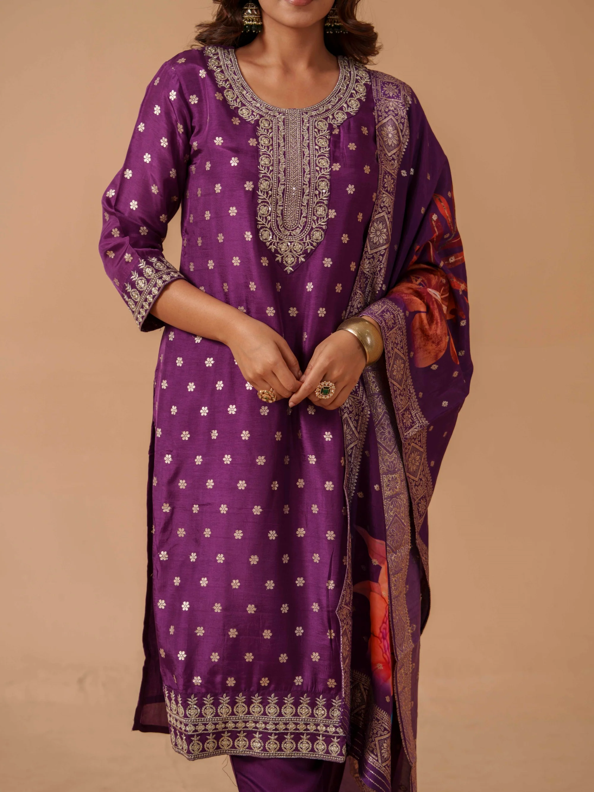 Palash Orchid Full Work Suit Set - Image 13