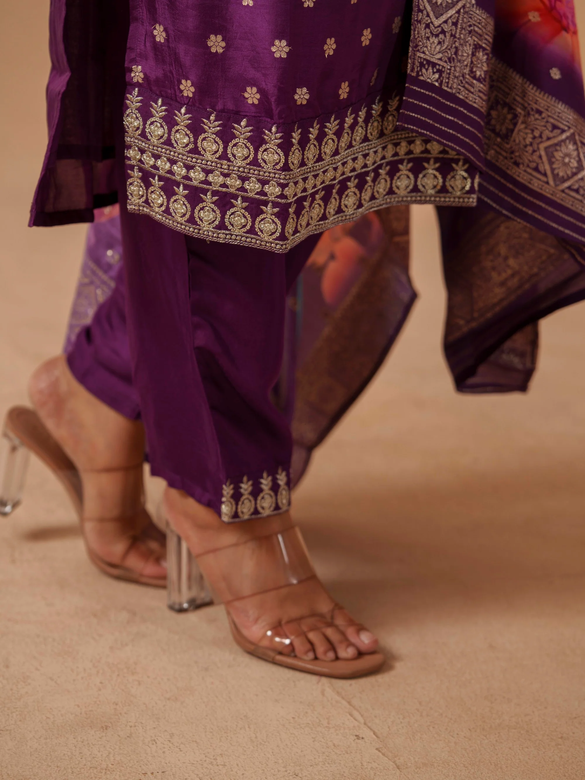 Palash Orchid Full Work Suit Set - Image 14
