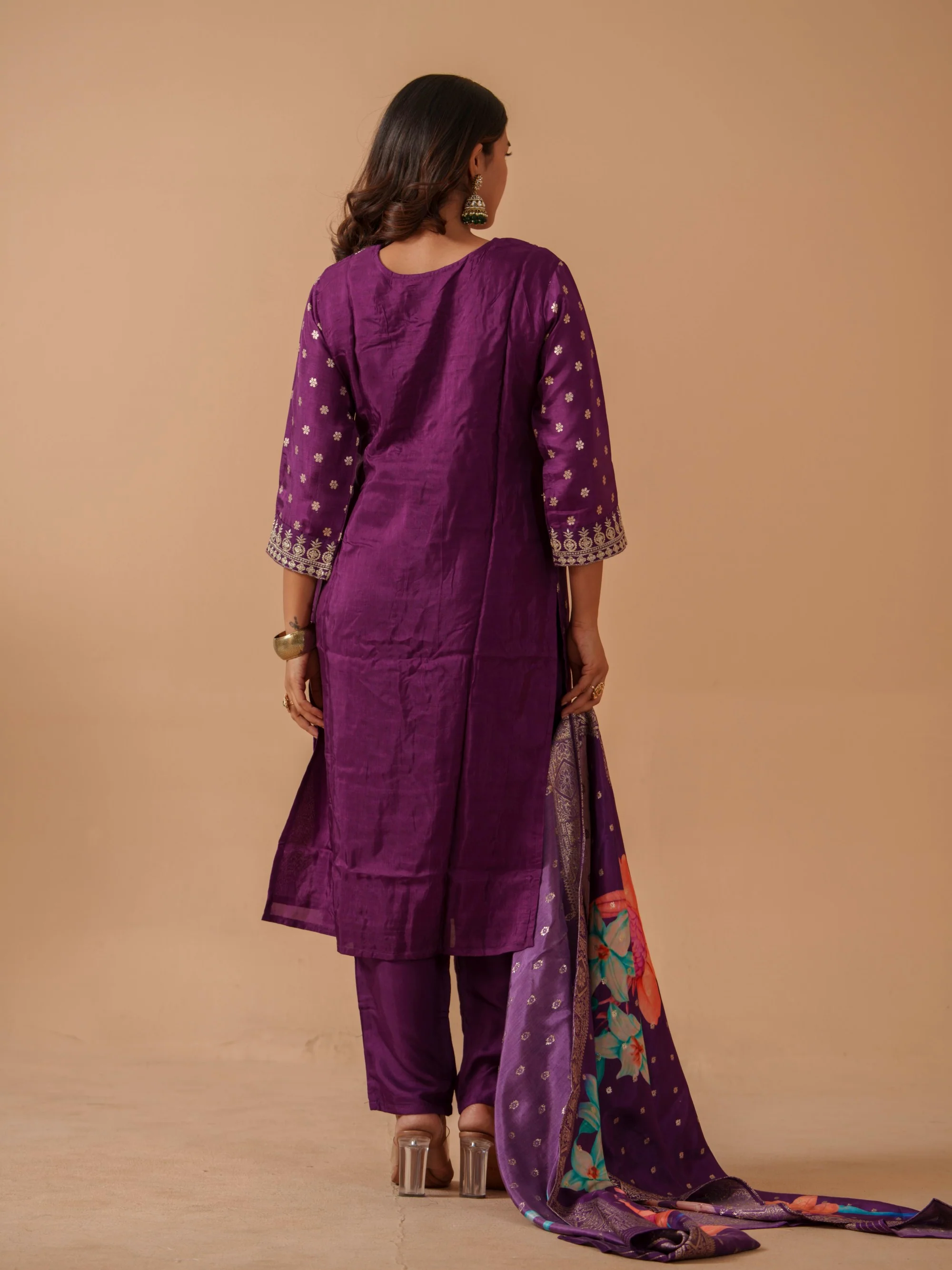 Palash Orchid Full Work Suit Set - Image 3