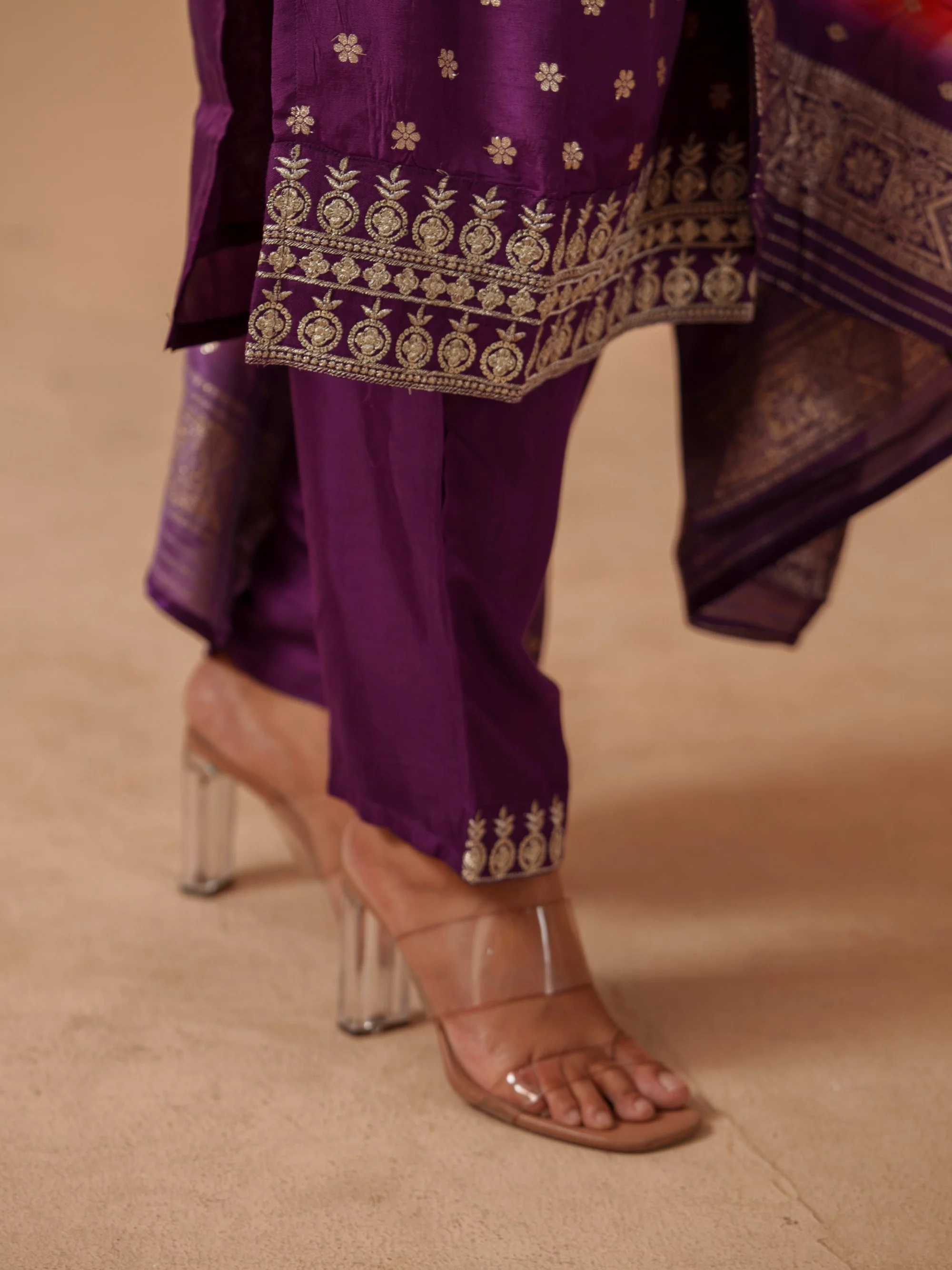 Palash Orchid Full Work Suit Set - Image 6