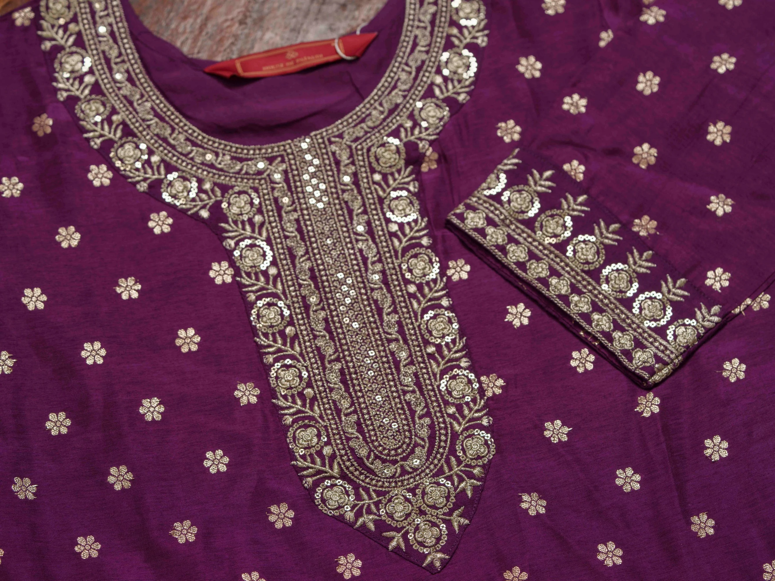 Palash Orchid Full Work Suit Set - Image 8