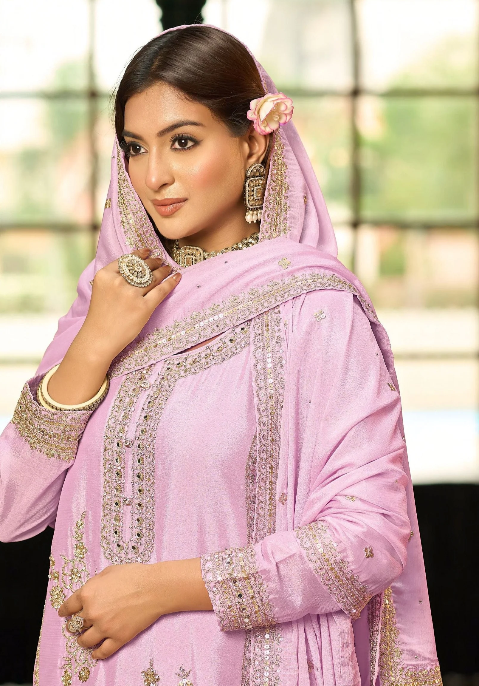 Tasuvre Rosy Full Work sharara set - Image 2