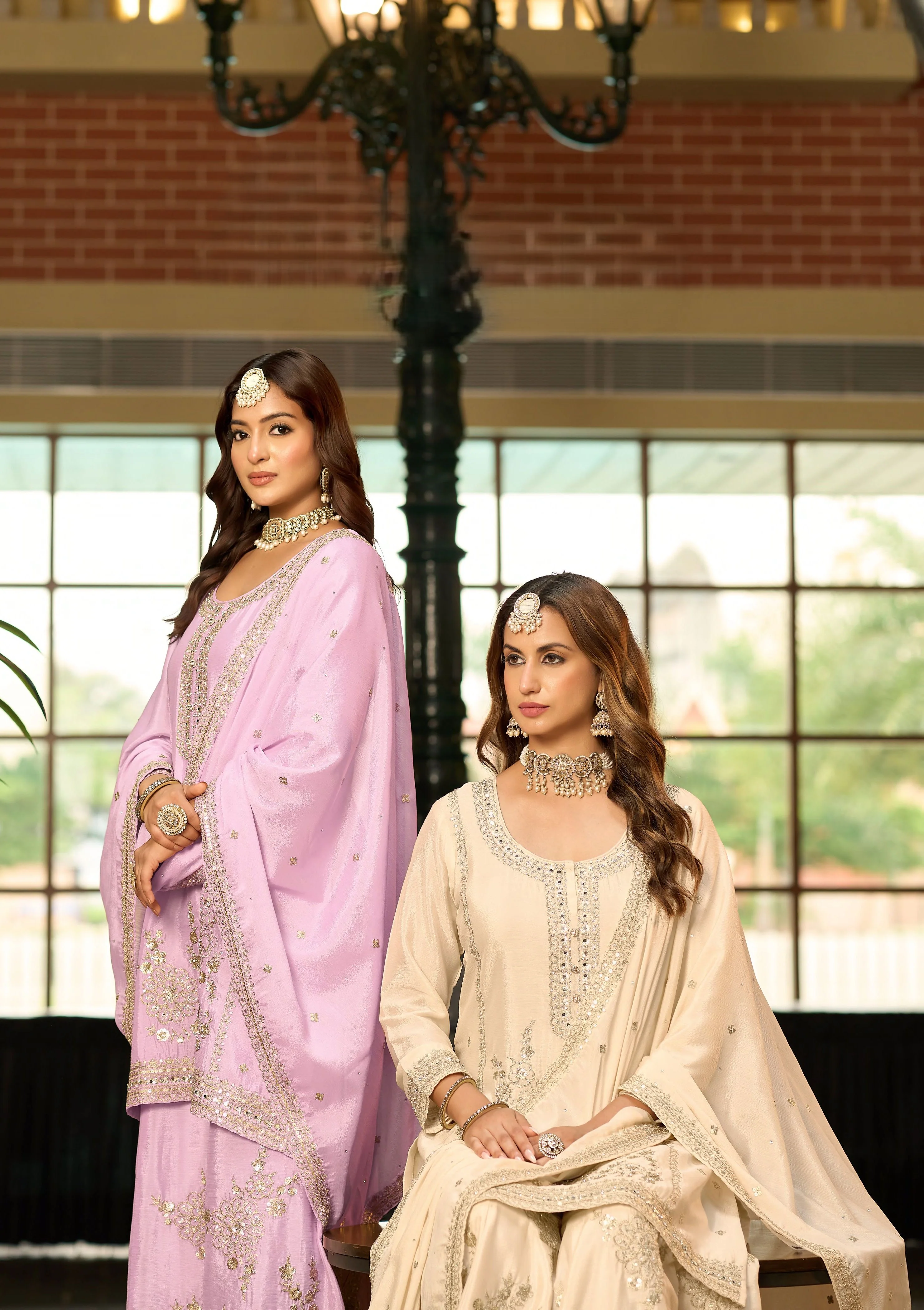 Tasuvre Rosy Full Work sharara set - Image 5
