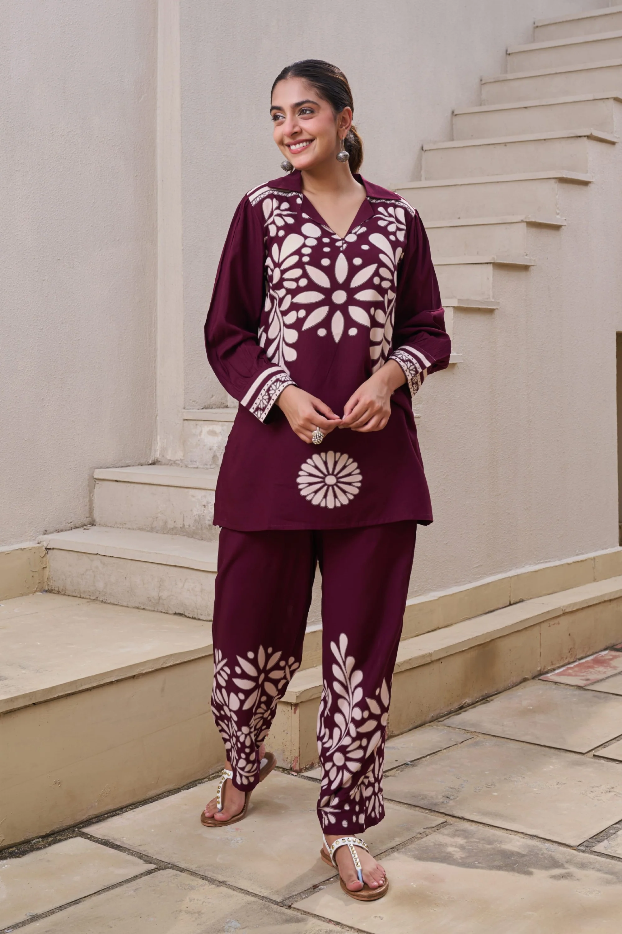 Kabool Cocoa printed Co-ord set - Image 4