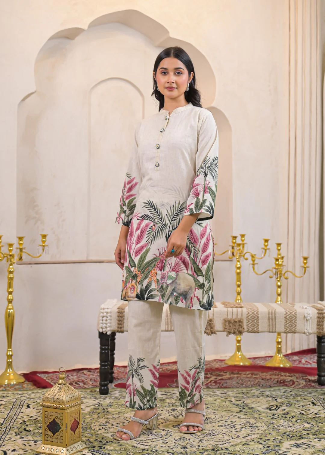Shanti Fauna Printed Work Co-ord Set - Image 3