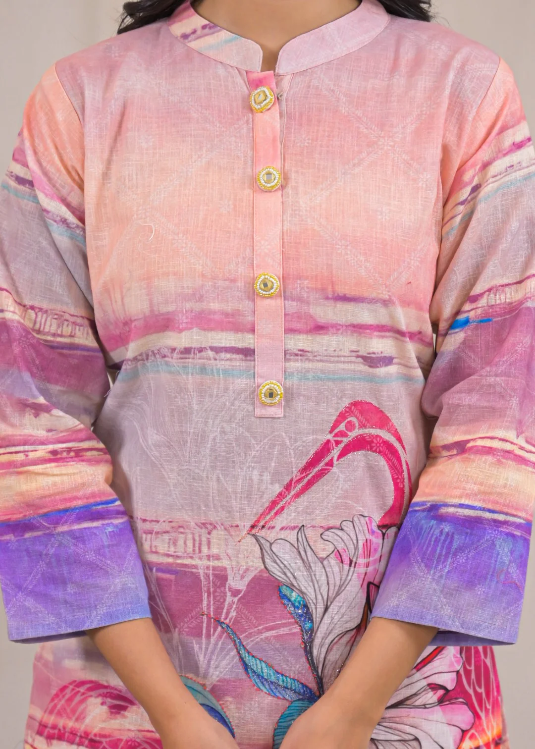 Shanti Softpink Printed cotton Co-ord Set - Image 4