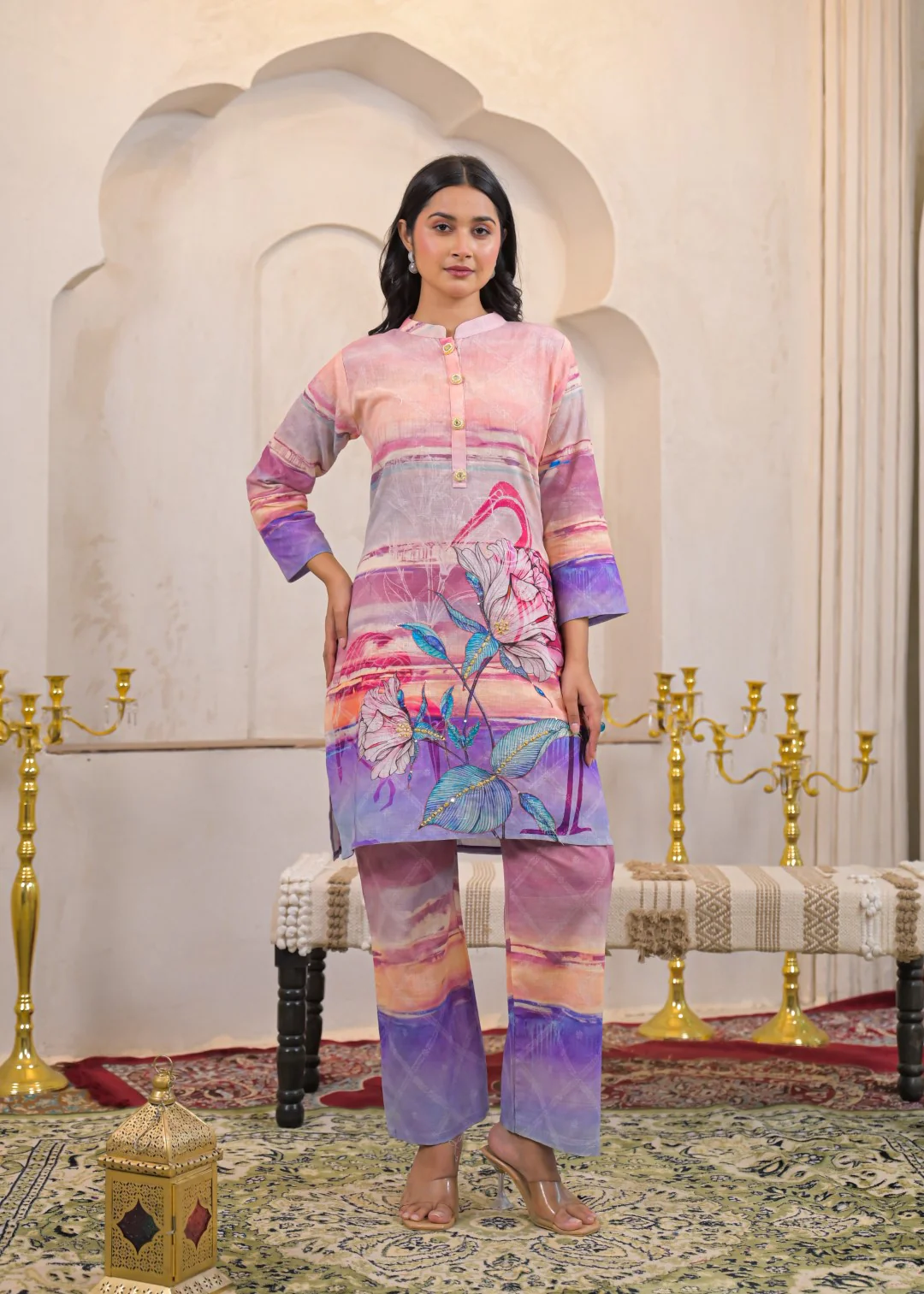 Shanti Softpink Printed cotton Co-ord Set - Image 5