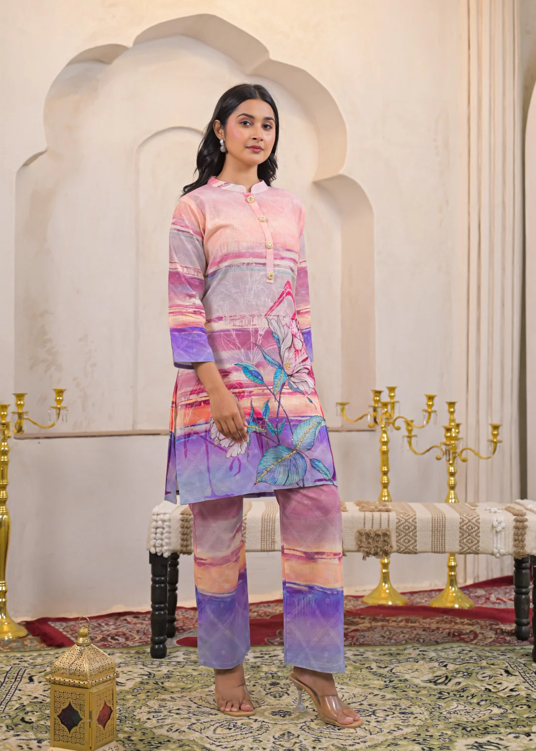 Shanti Softpink Printed cotton Co-ord Set - Image 6