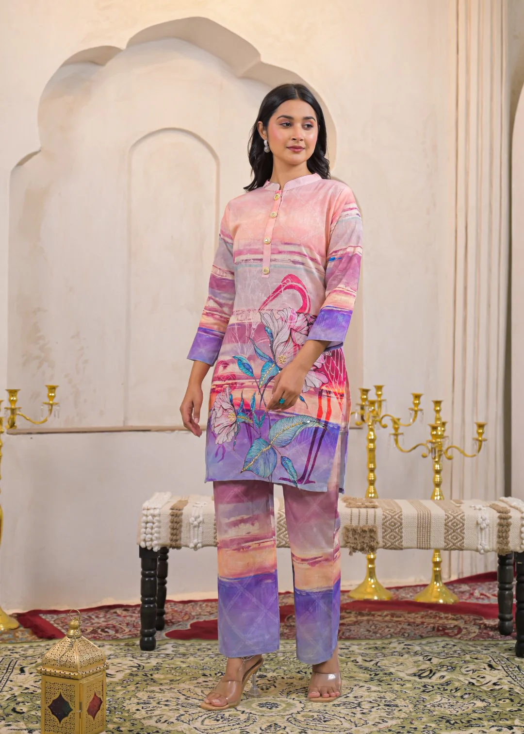Shanti Softpink Printed cotton Co-ord Set - Image 7