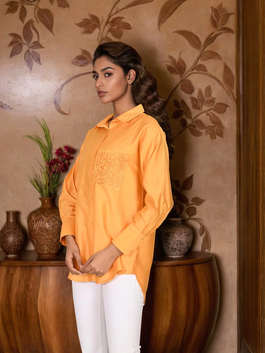 Sharanya Tangerine Premium Shirt - Image 5