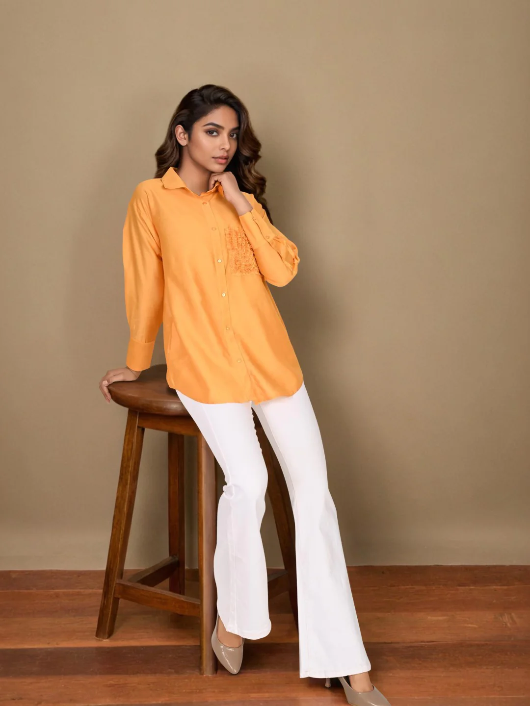 Sharanya Tangerine Premium Shirt - Image 6