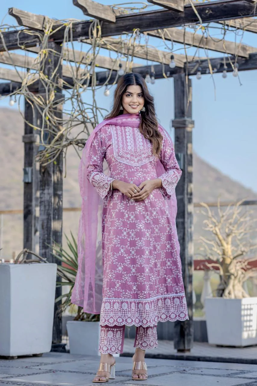 Sanmati Candy Full Work Suit set - Image 3