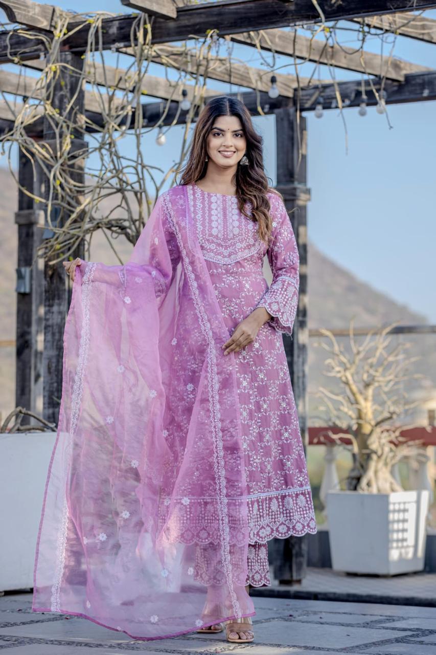 Sanmati Candy Full Work Suit set - Image 4