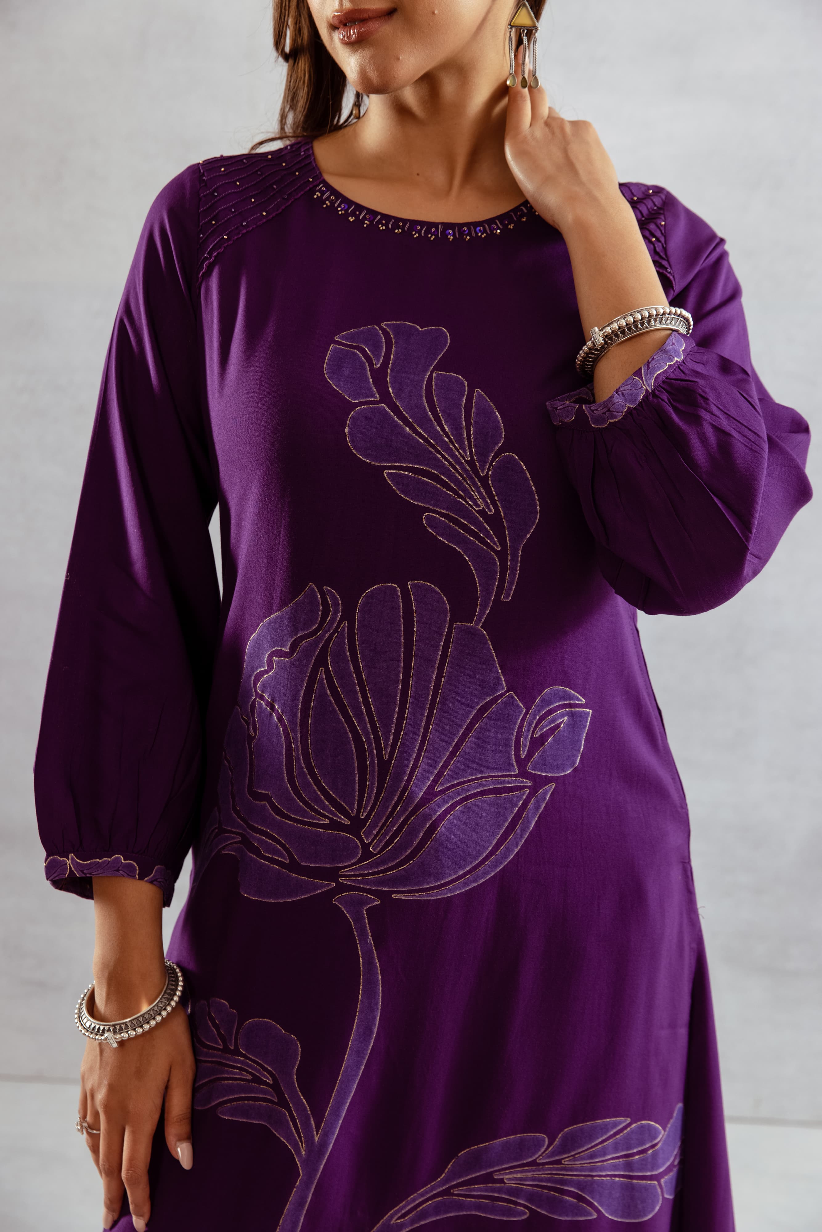 Bakul iris printed kurta pant set - Image 5