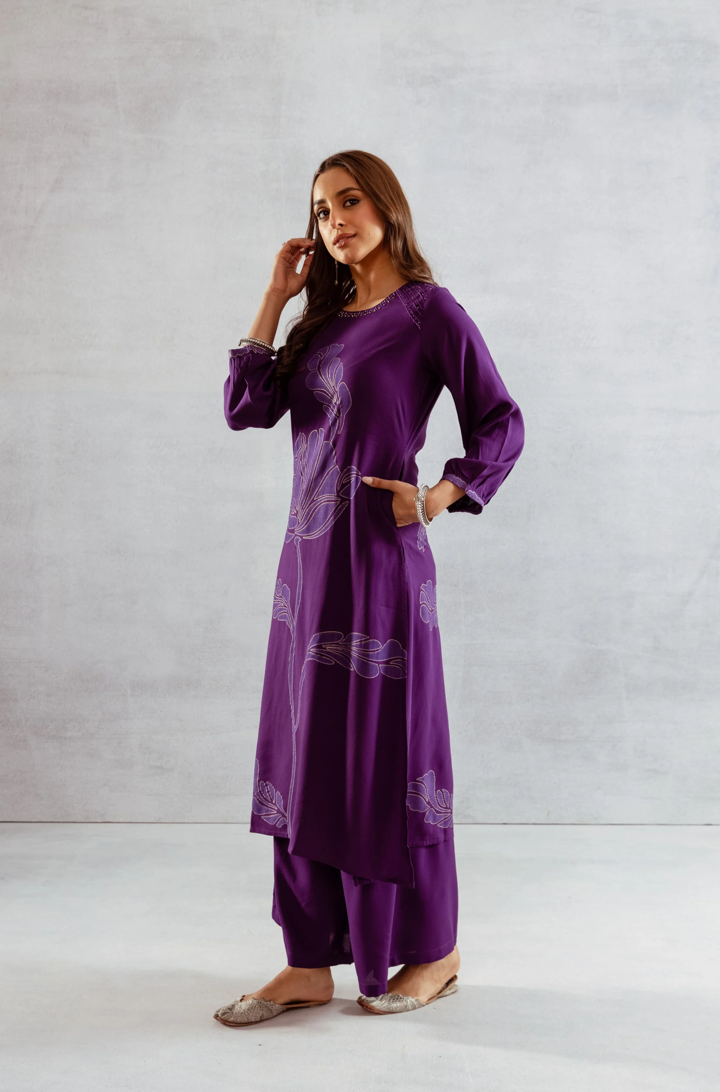 Bakul iris printed kurta pant set - Image 6