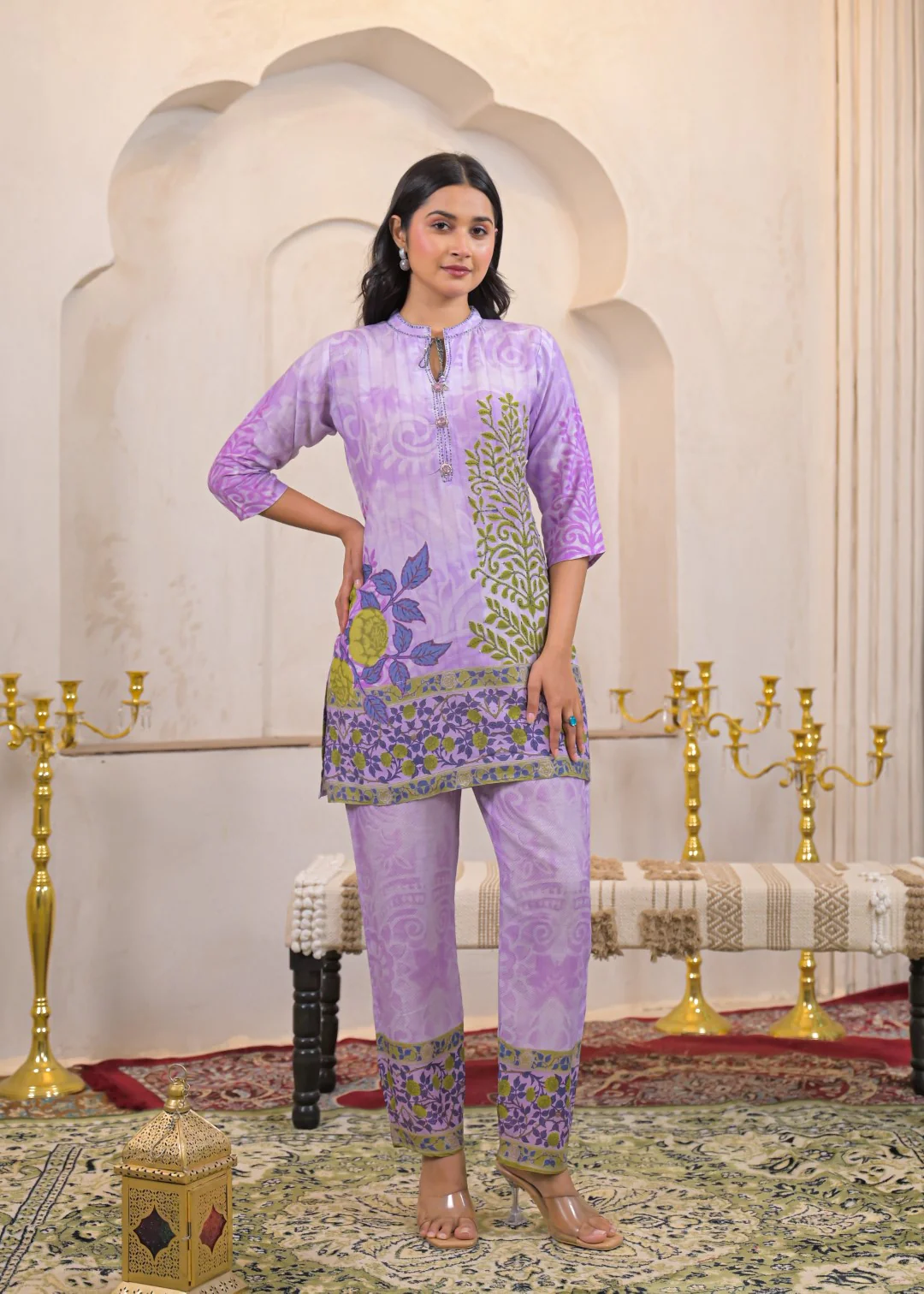 Shanti Lavender Printed Co-ord Set - Image 3
