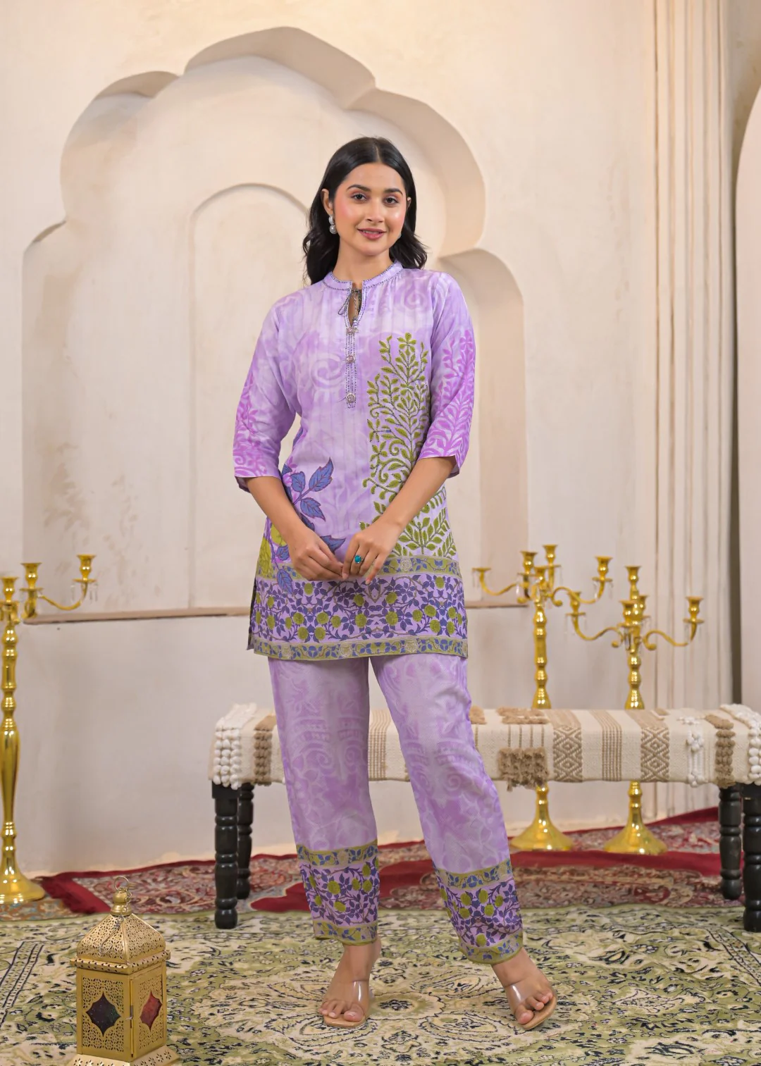 Shanti Lavender Printed Co-ord Set - Image 5